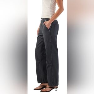 AMO Women's Charcoal Straight Leg Jeans